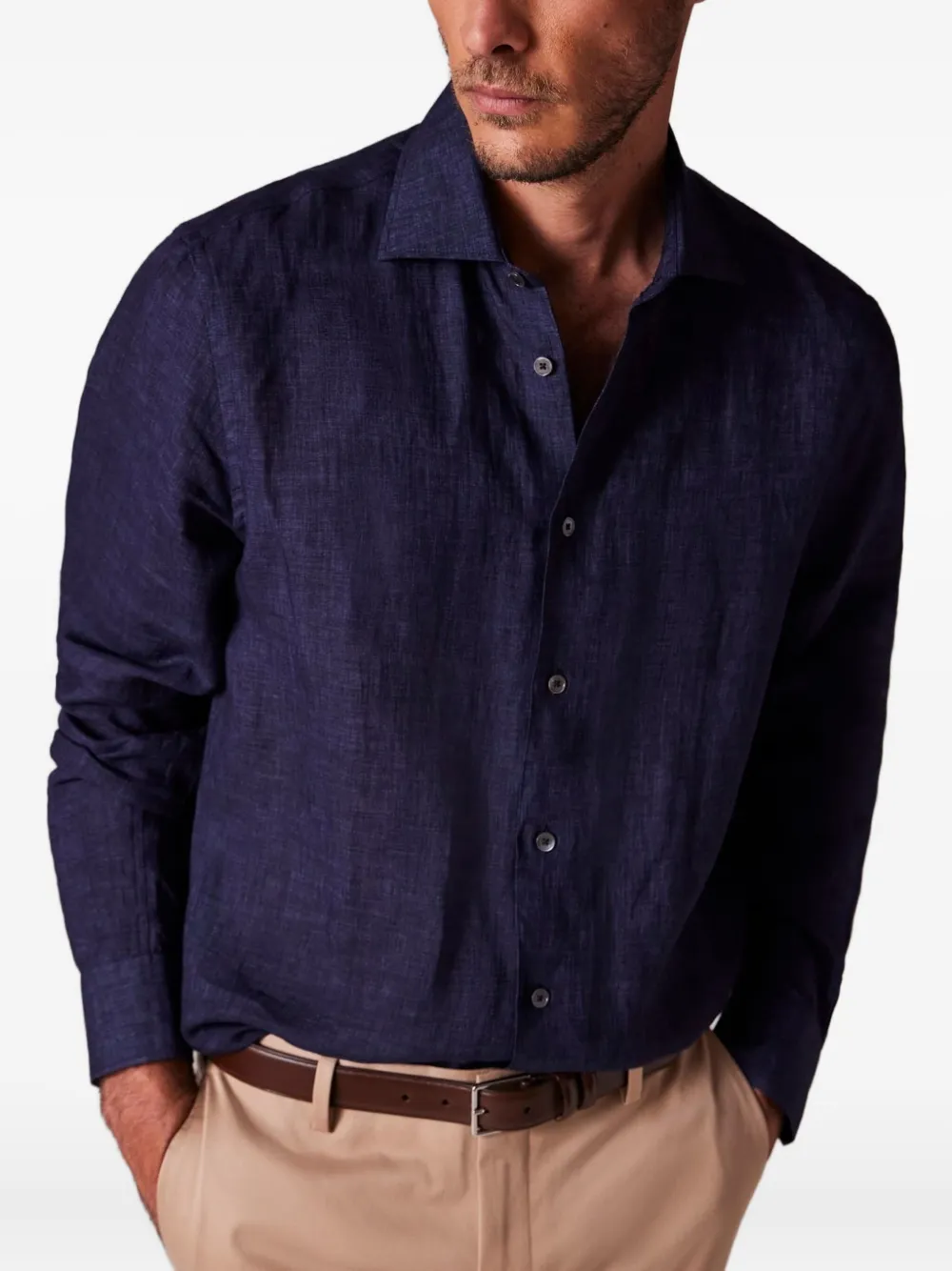 Paul Smith Linnen overhemd Blauw