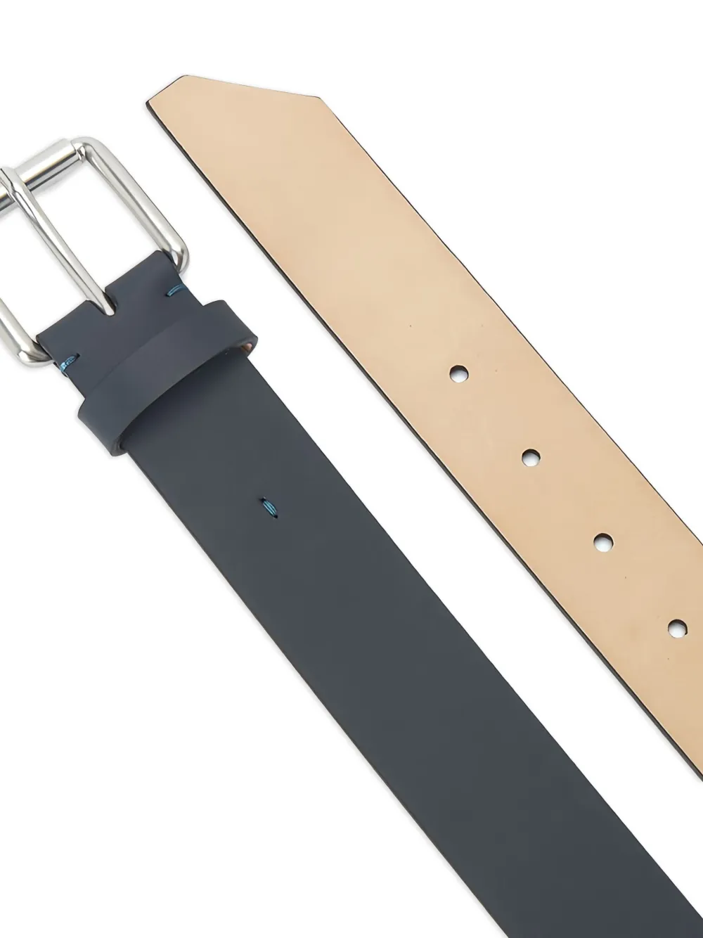  Paul Smith Stripe-detail Leather Belt - Blue 