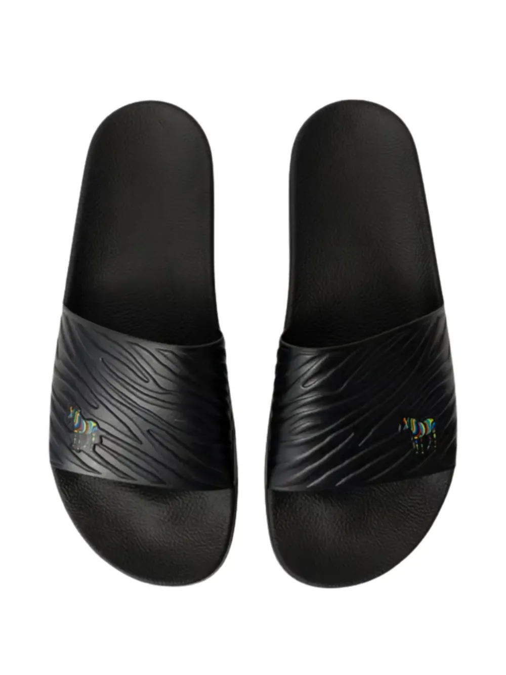 PS Paul Smith Slippers met zebra-reliëf Zwart