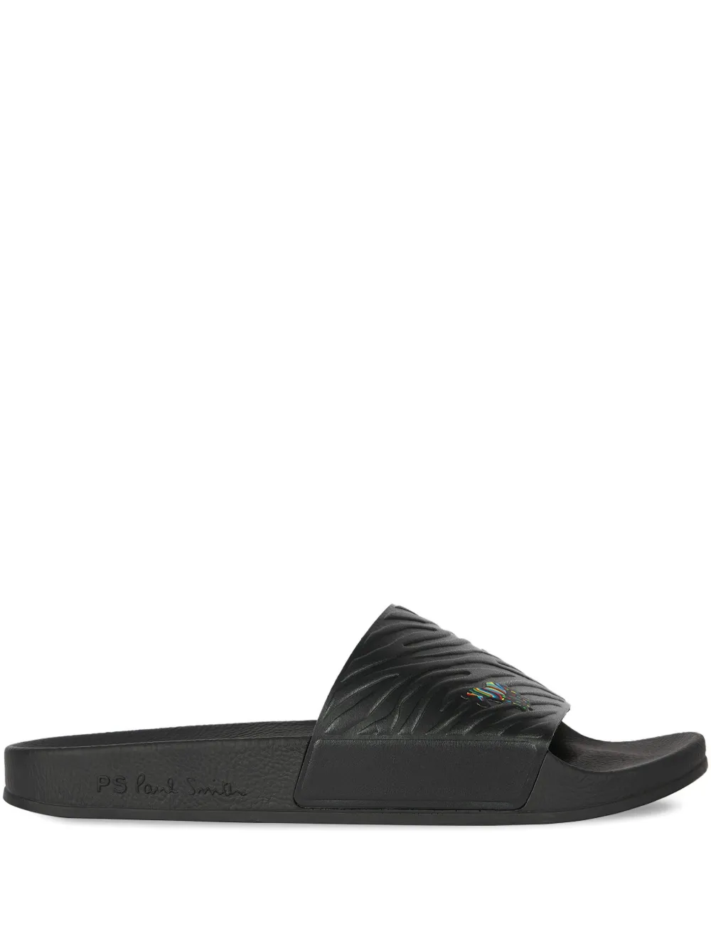 PS Paul Smith zebra-embossed slides | Black | Image 1
