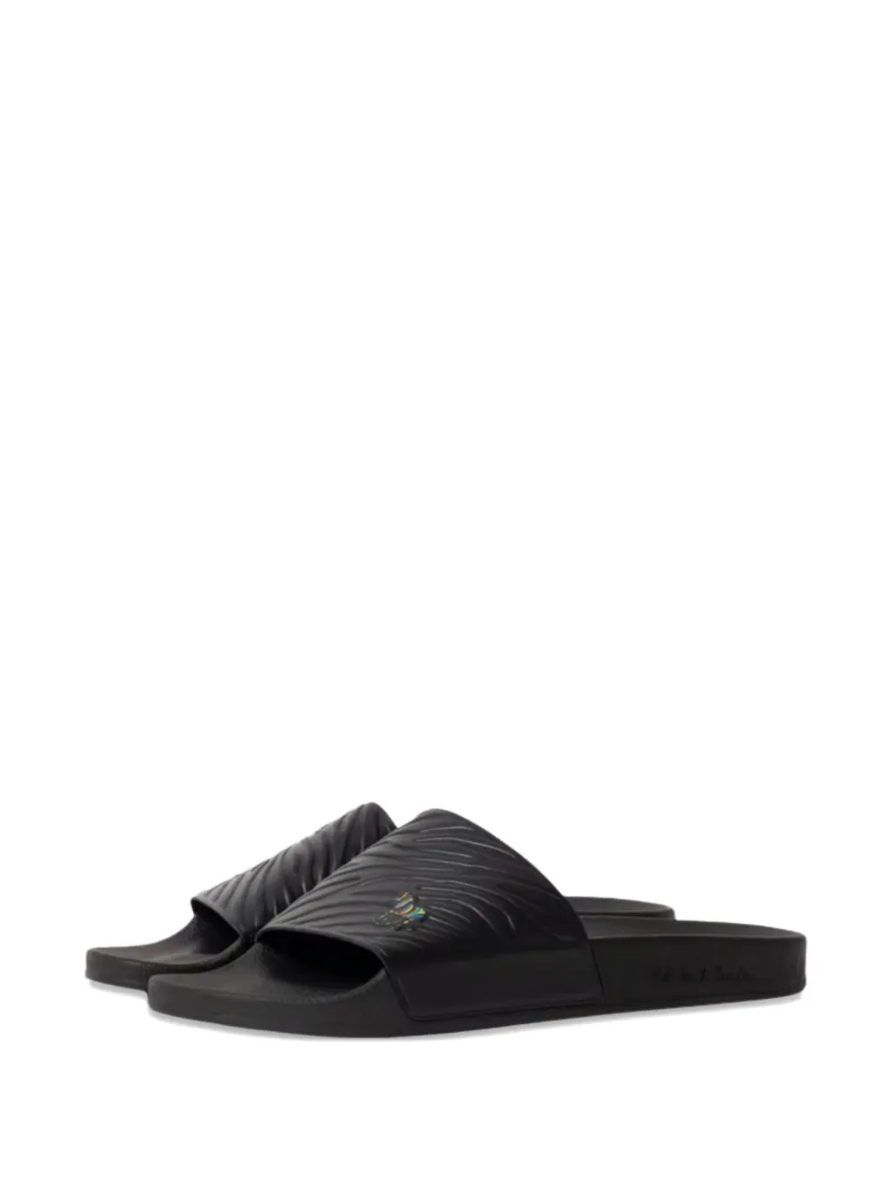 PS Paul Smith Slippers met zebra-reliëf Zwart