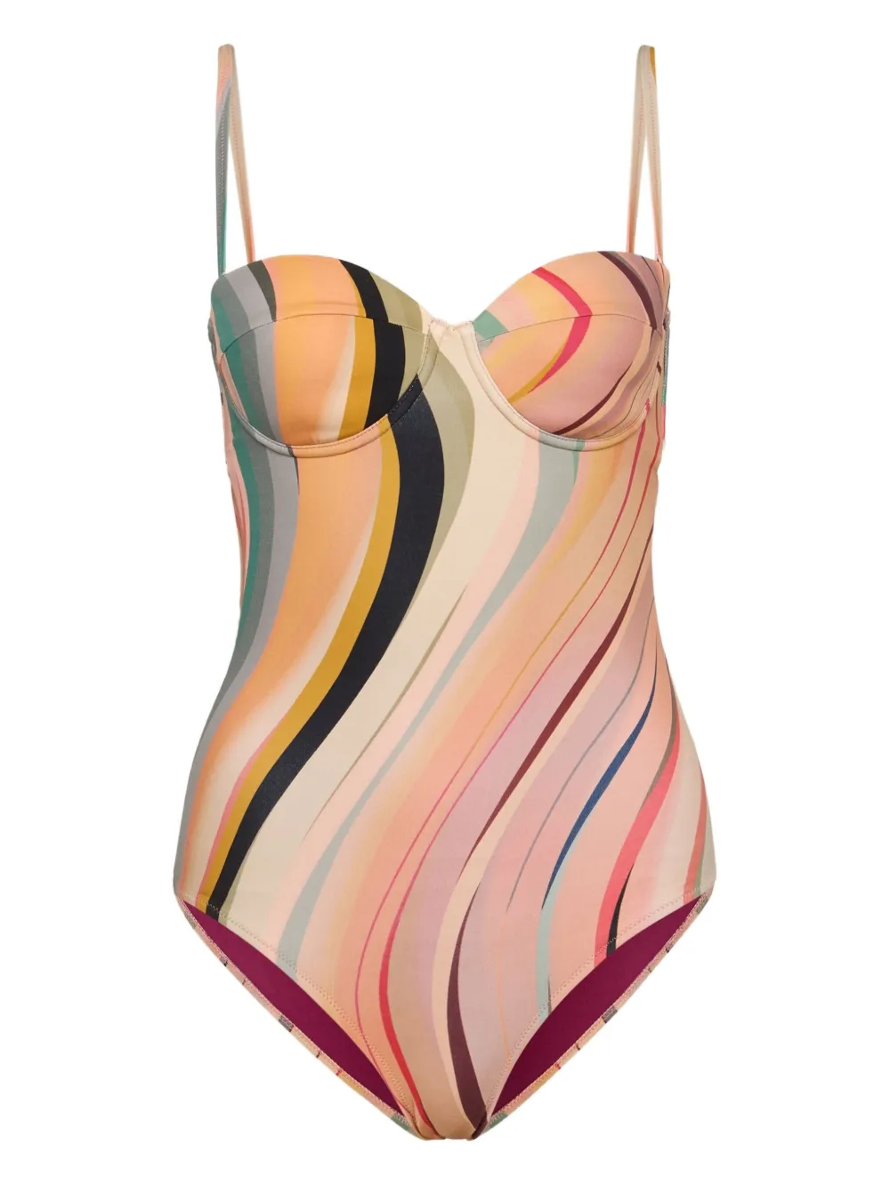 Paul Smith striped underwired swimsuit - Toni neutri