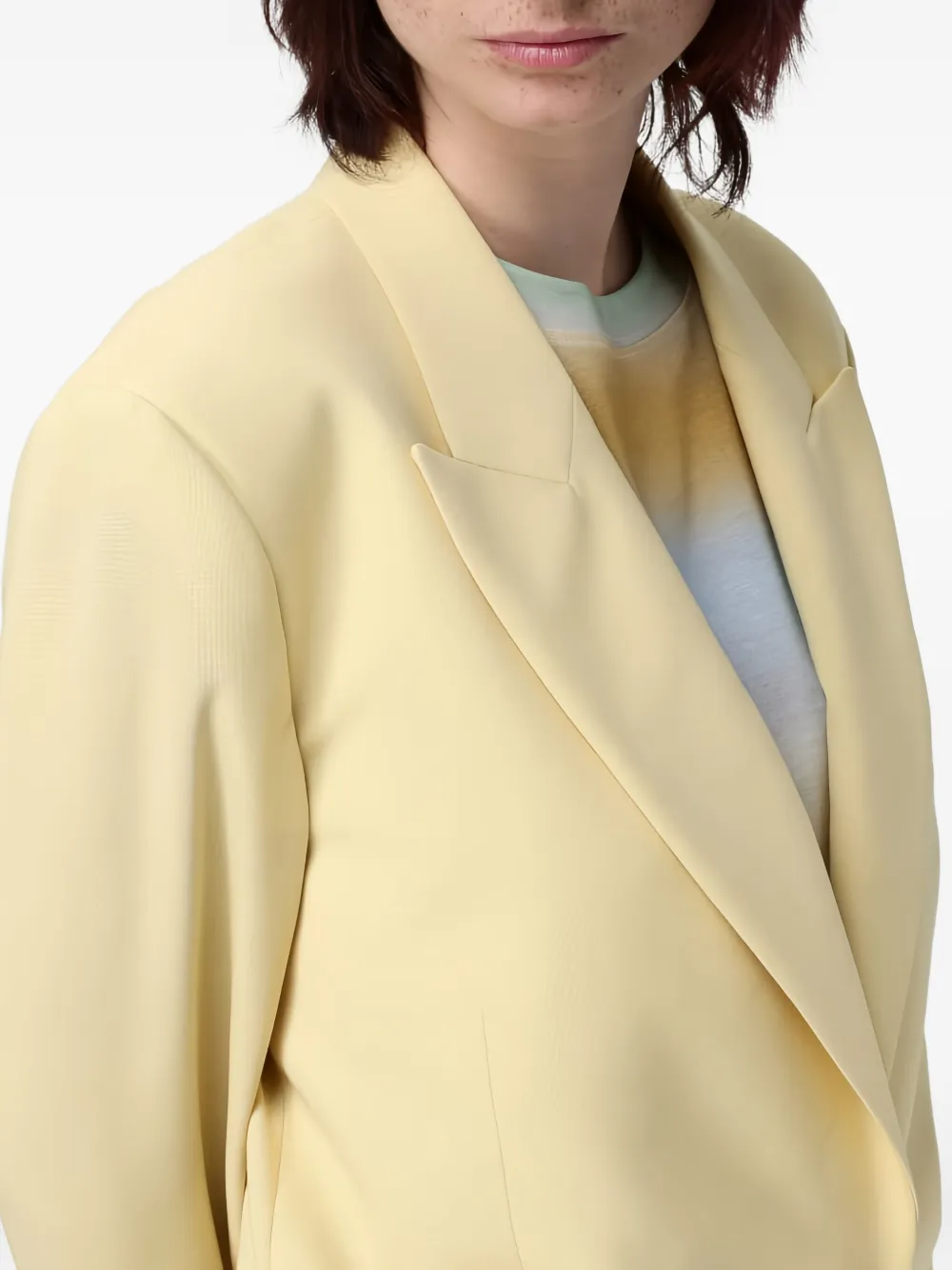 Paul Smith Single-breasted Peak-lapel Blazer In Yellow