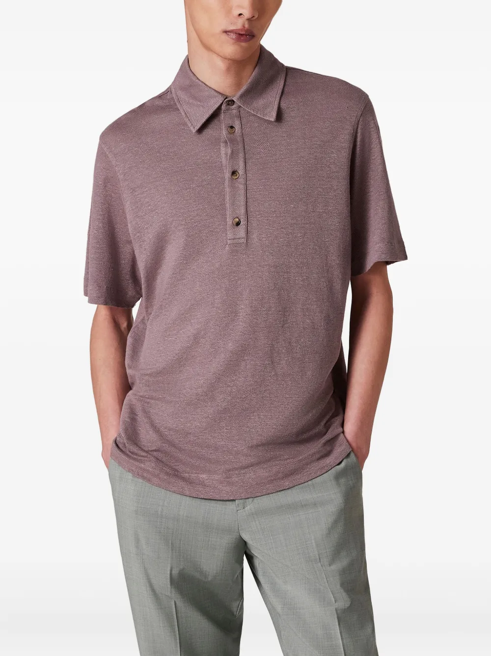 Paul Smith Linnen poloshirt - Roze