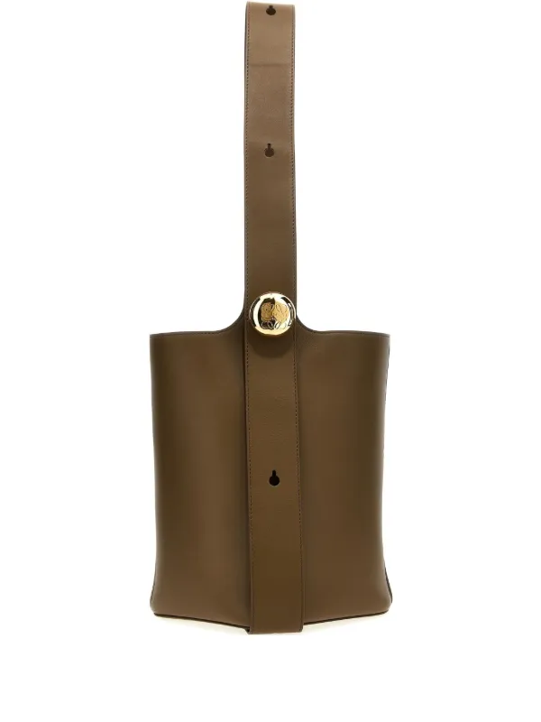 Loewe Medium Pebble Bucket Bag in Brown