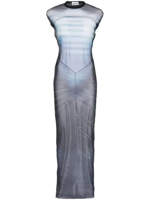 Jean Paul Gaultier vestido largo traslúcido