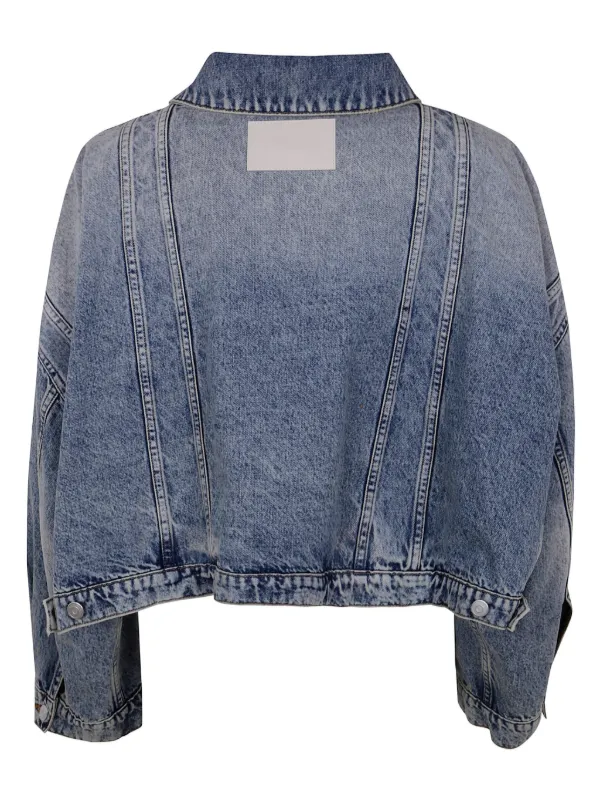 Erika Cavallini Croped Denim Jacket | Blue | FARFETCH HK