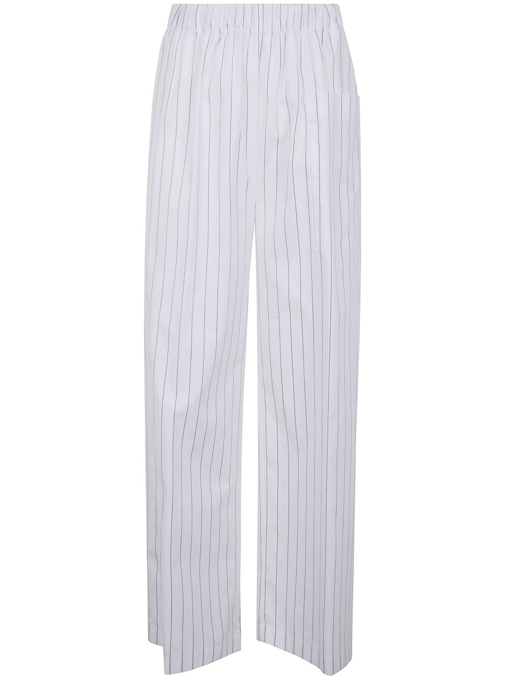 Erika Cavallini striped wide-leg trousers - White