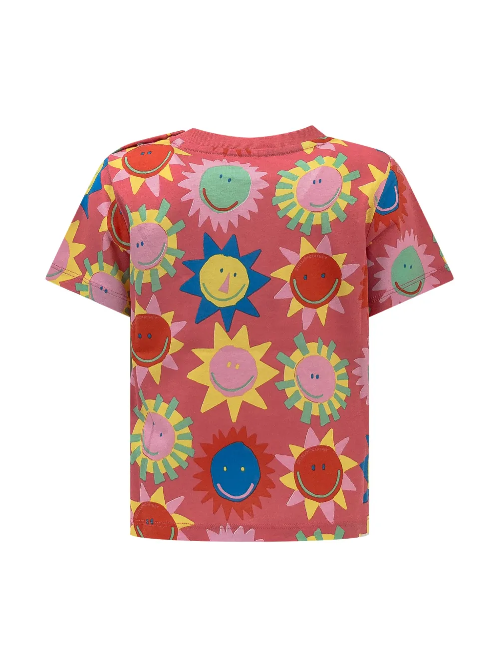 Stella McCartney Kids Katoenen T-shirt met zonprint - Roze