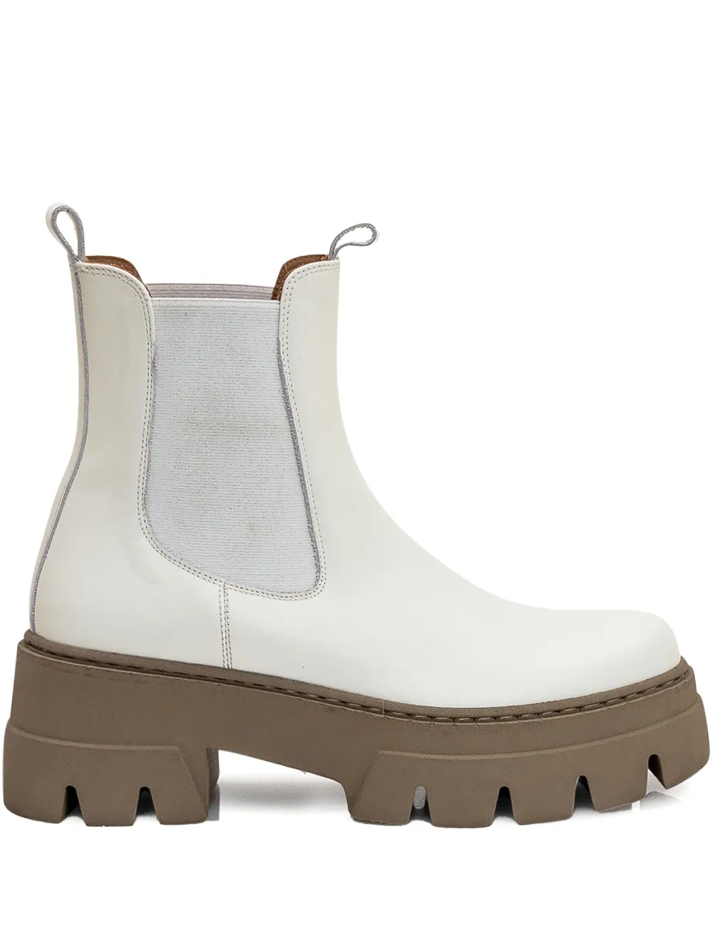 ENNEQUADRO 60mm leather Chelsea boots White