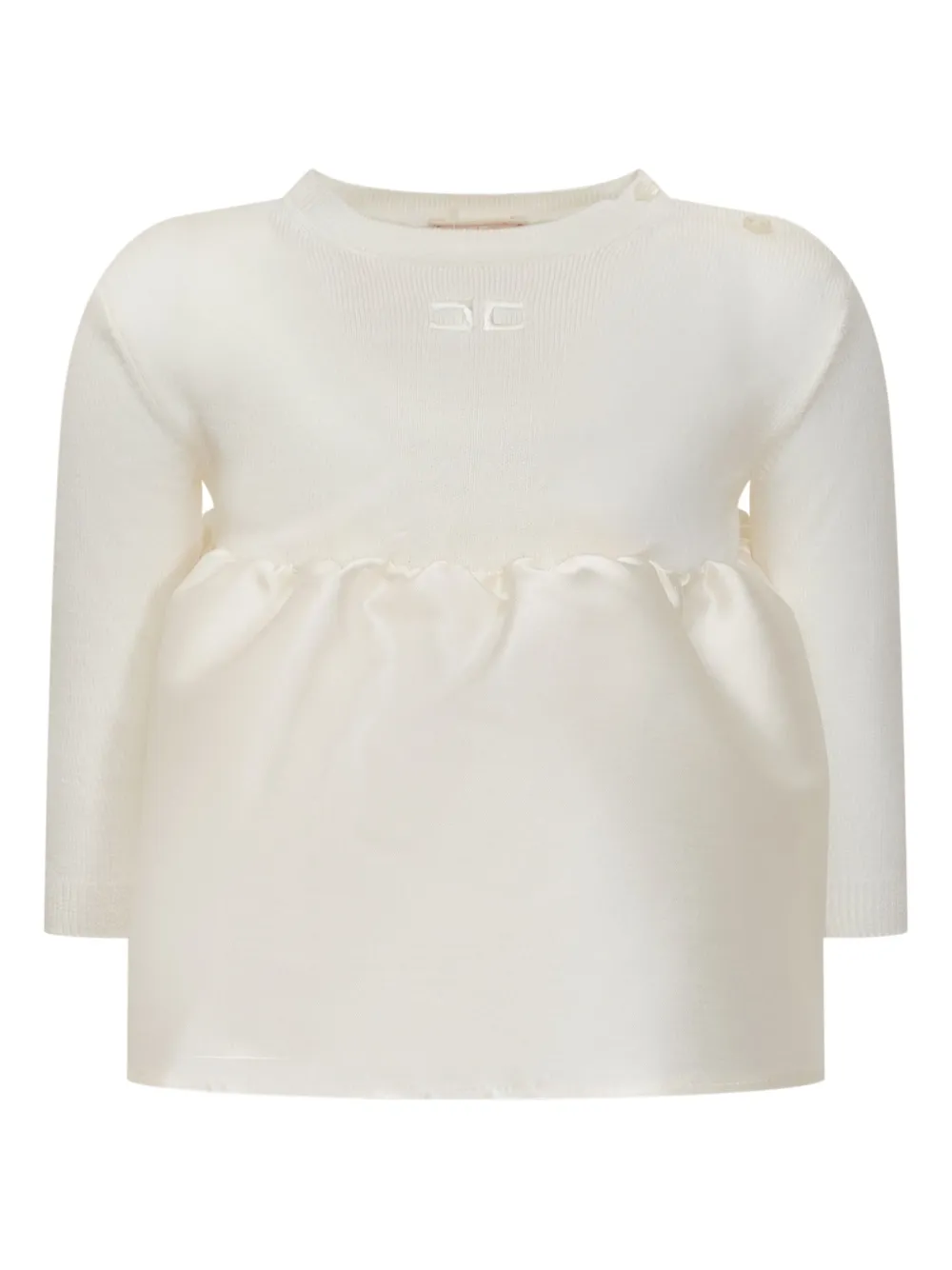 Elisabetta Franchi La Mia Bambina Taffeta jurk Beige