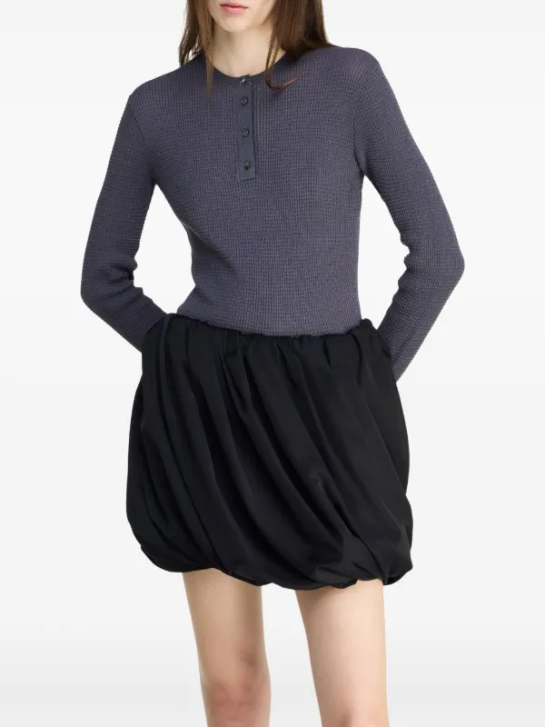 【関税込み】JW Anderson ブラック Rolled Hemline ミニスカート JW Anderson rolled-hem Mini Skirt | Black | FARFETCH