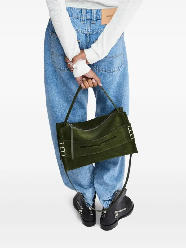 【関税込み】JW Anderson グリーン ミディアム Loafer バッグ JW Anderson Medium Loafer Shoulder Bag | Green | FARFETCH