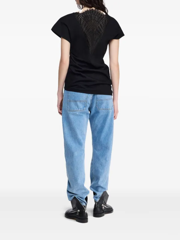 JW Anderson Draped Asymmetric Blouse | Black | FARFETCH