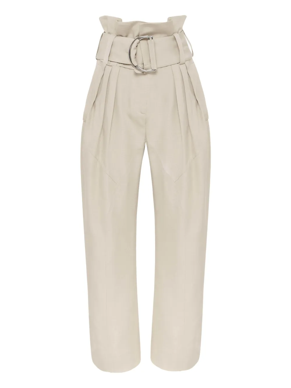 Jw Anderson Taupe Gathered Waist D-ring Trousers In 中性色