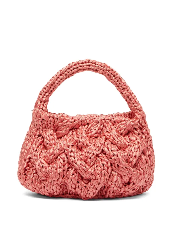 JW Anderson Small Cable Knit Bag in Pink