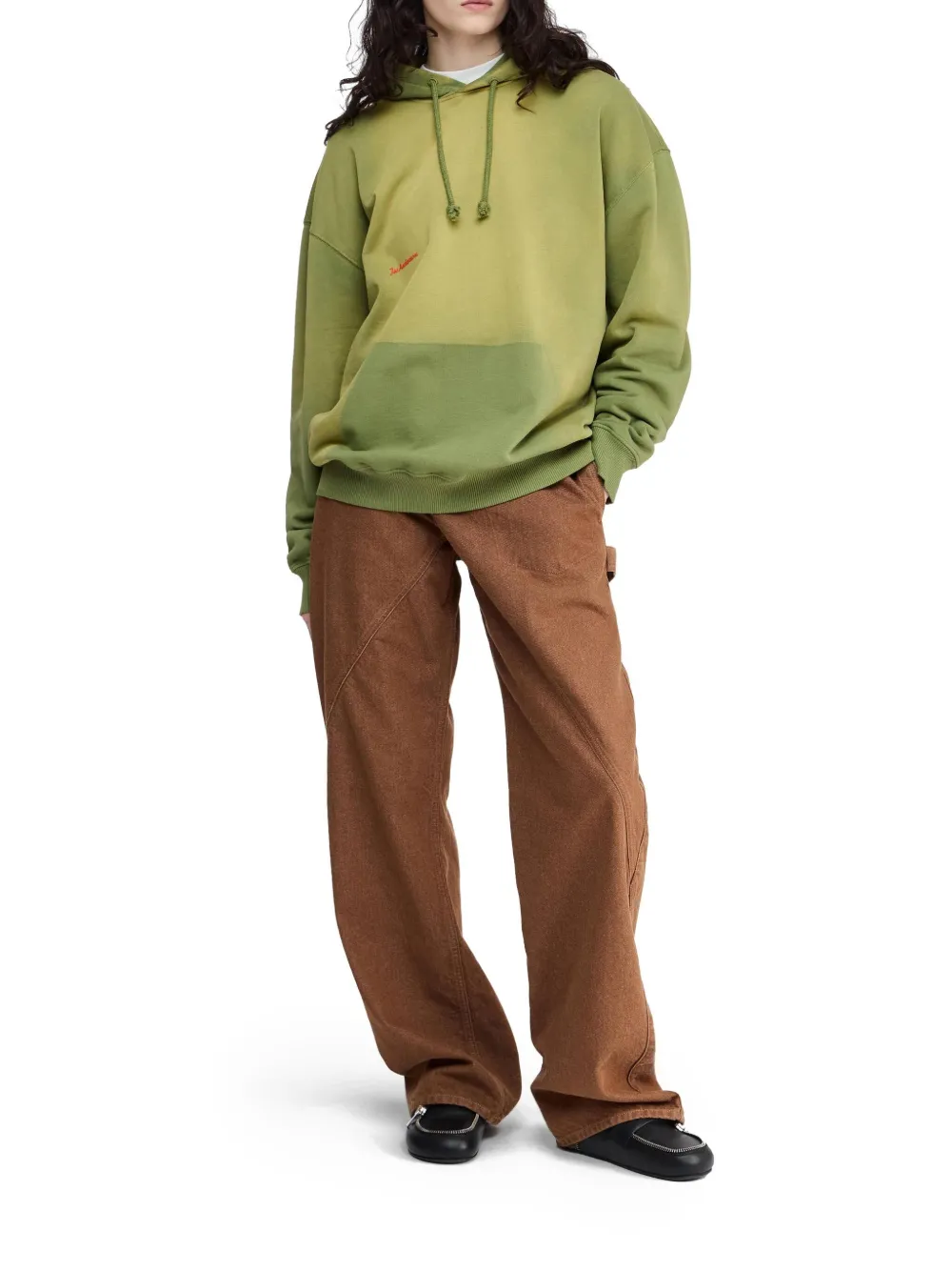 JW Anderson Hoodie met geborduurd logo Groen