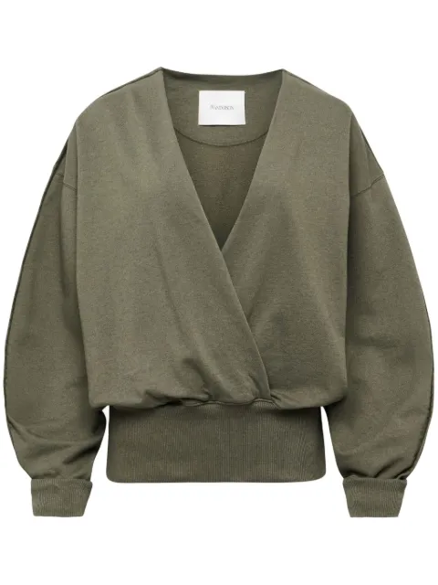JW Anderson rounded wrap-front sweatshirt