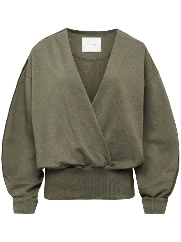 JW Anderson ラップフロント スウェットシャツ | グリーン