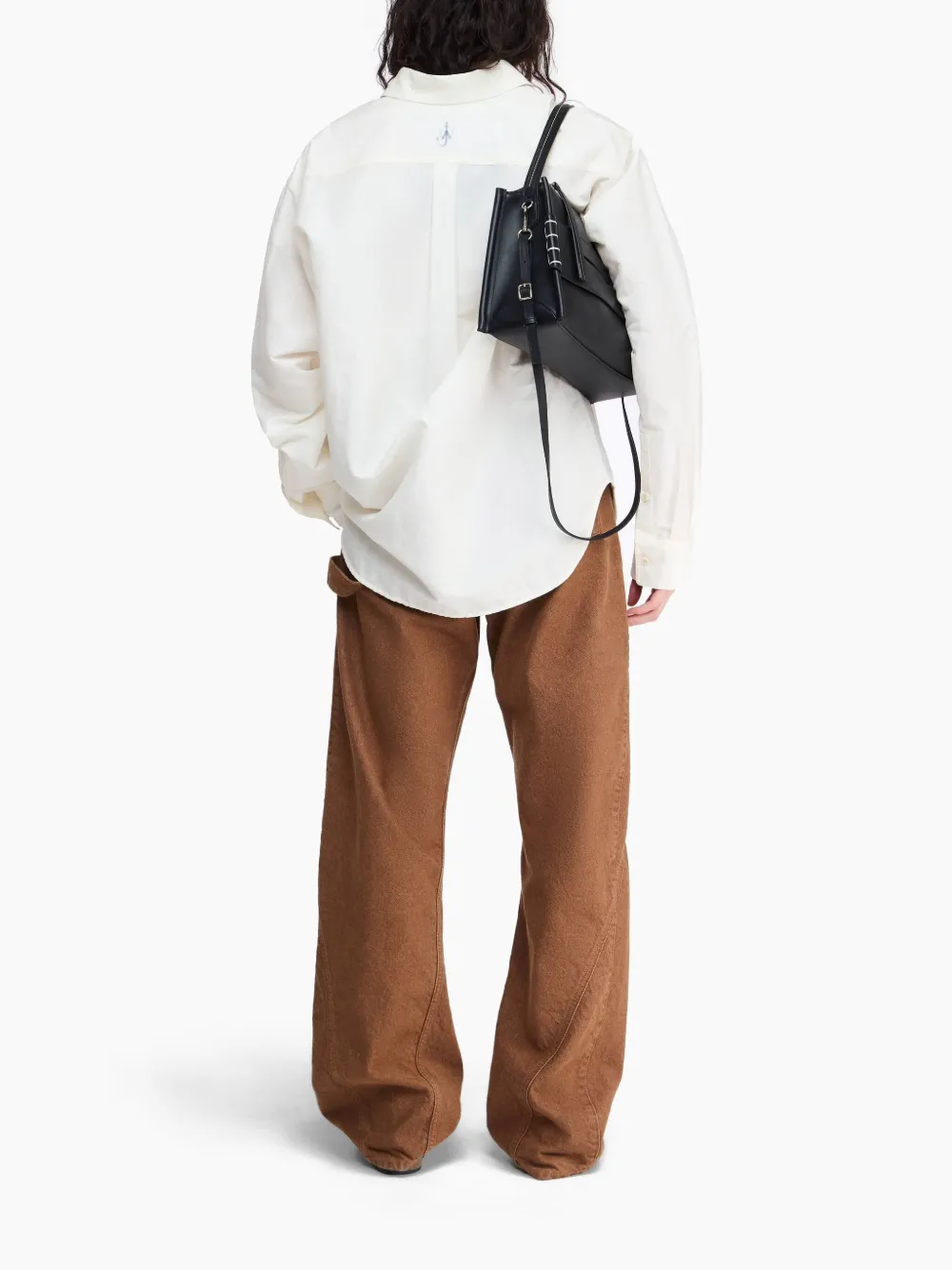 Jw Anderson Off-white Fence Printed Boxy Shirt In Neutrals