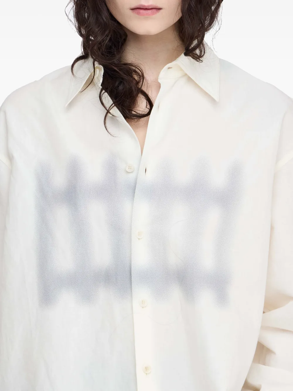 JW Anderson Shirt met print Beige
