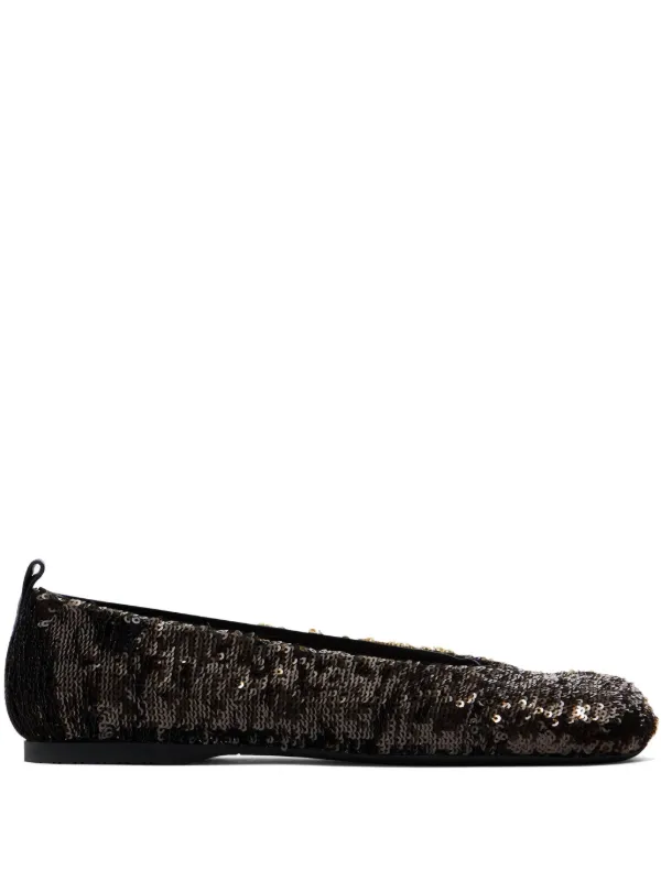 JW Anderson Sequinned Ballerina Flats in Black