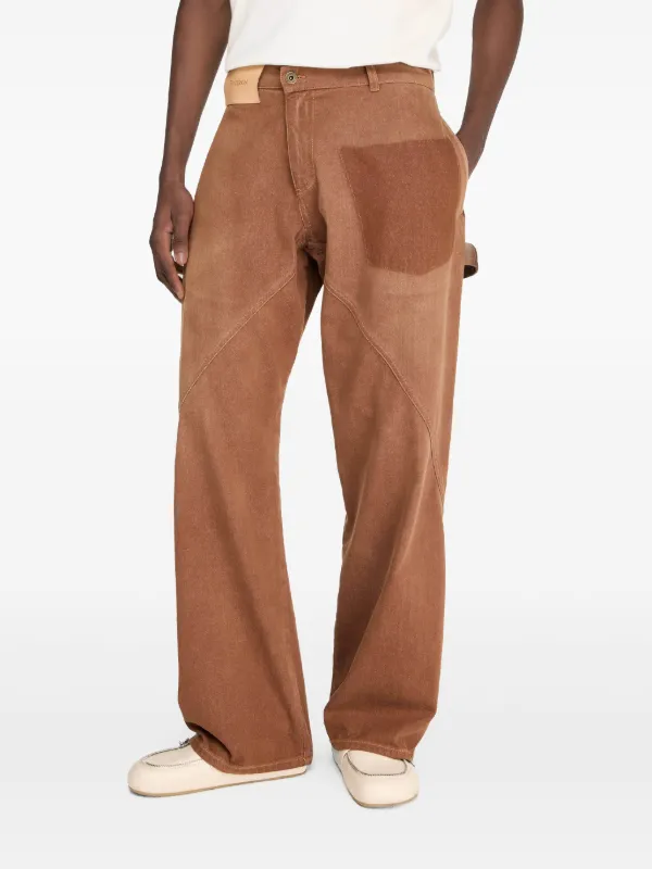 【関税込み】JW Anderson ブラウン Twisted Workwear ジーンズ JW Anderson Twisted Workwear Jeans | Brown | FARFETCH