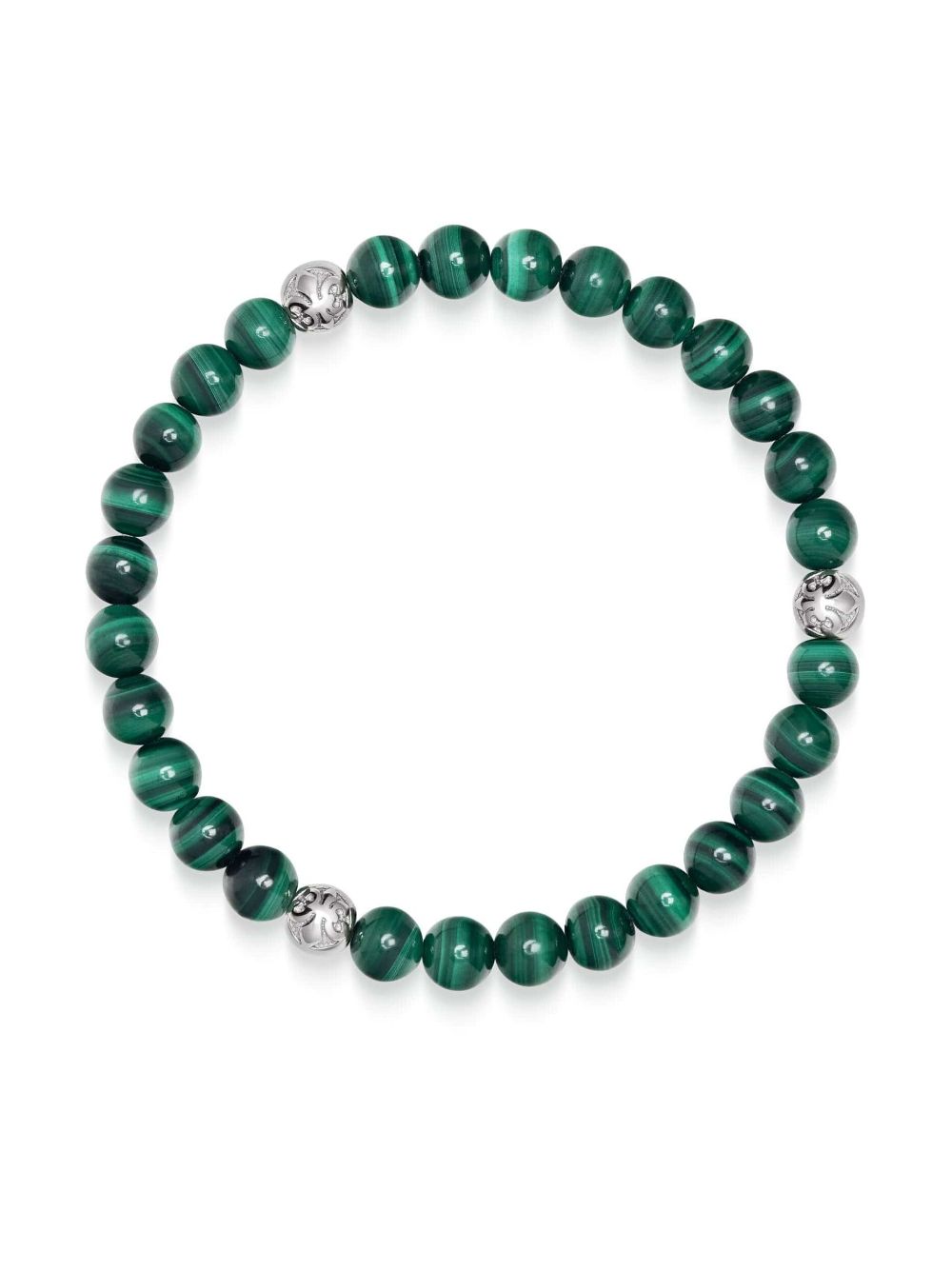 6mm malachite beaded bracelet