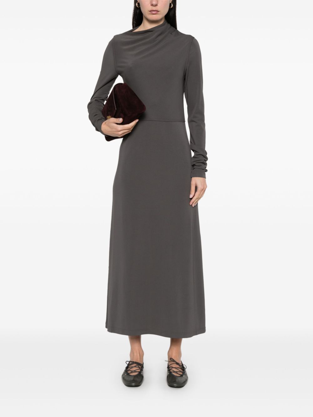 TOTEME draped jersey dress - Grijs