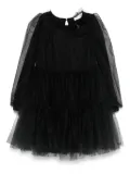 Monnalisa tulle-overlay dress - Black