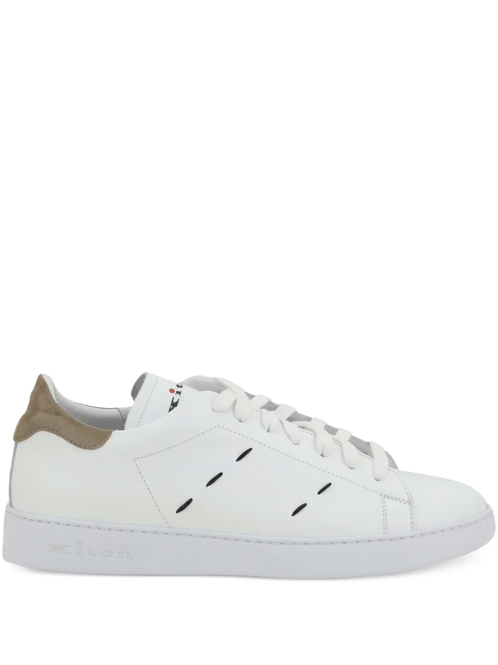 Kiton Leren sneakers Wit