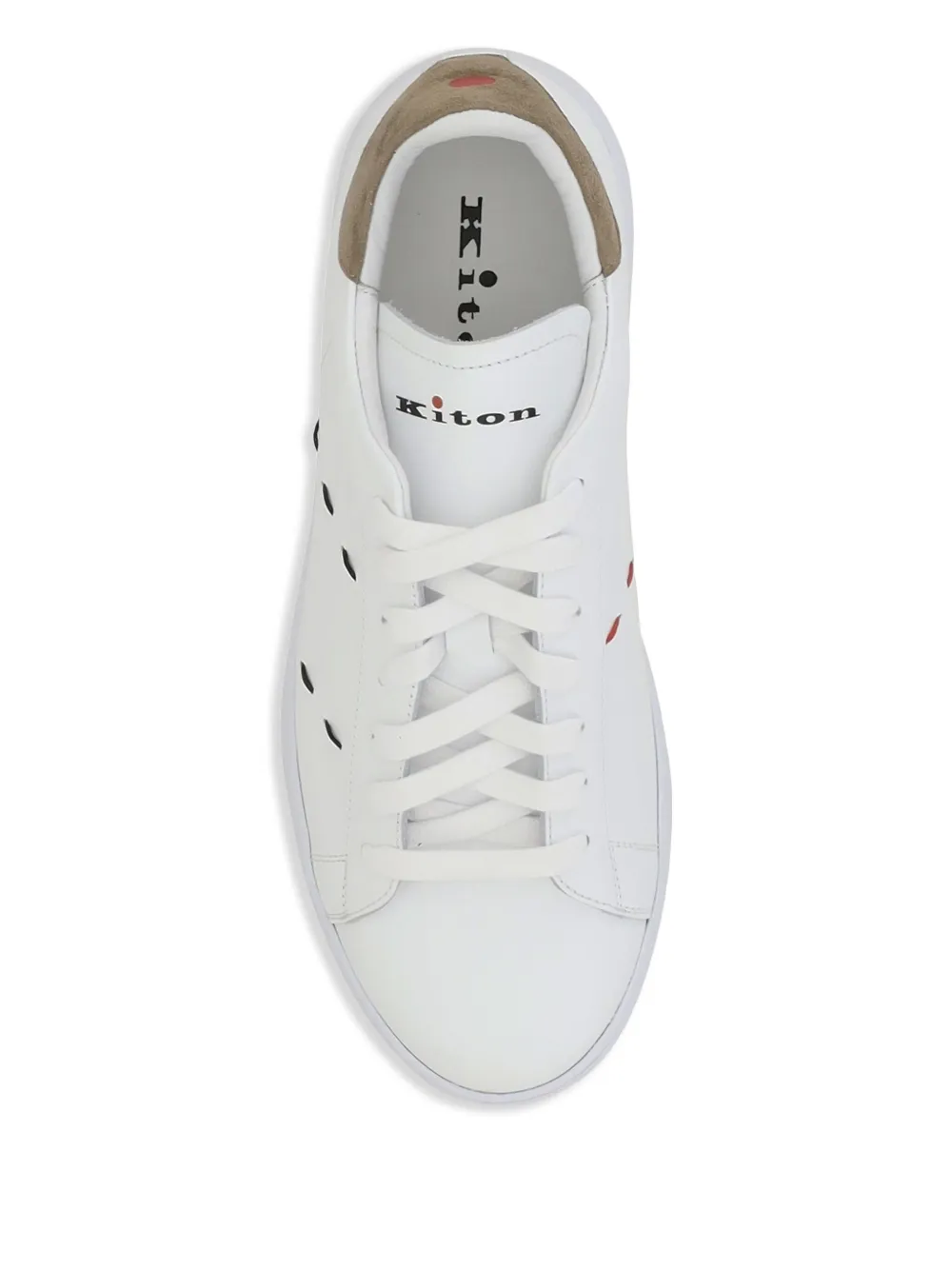 Kiton Leren sneakers Wit