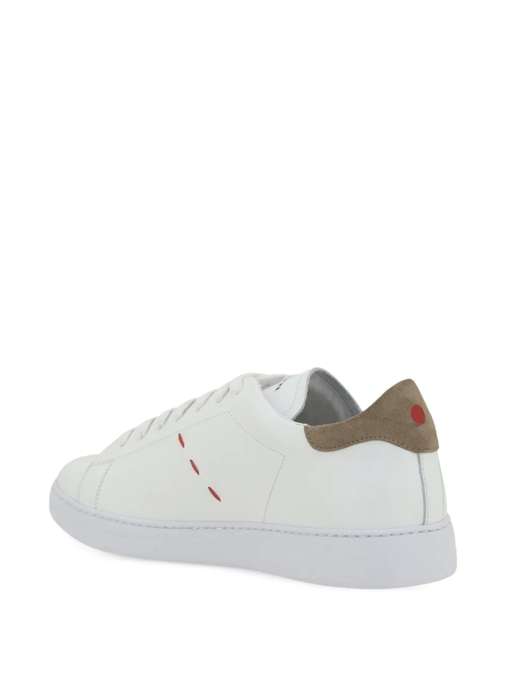 Kiton Leren sneakers Wit