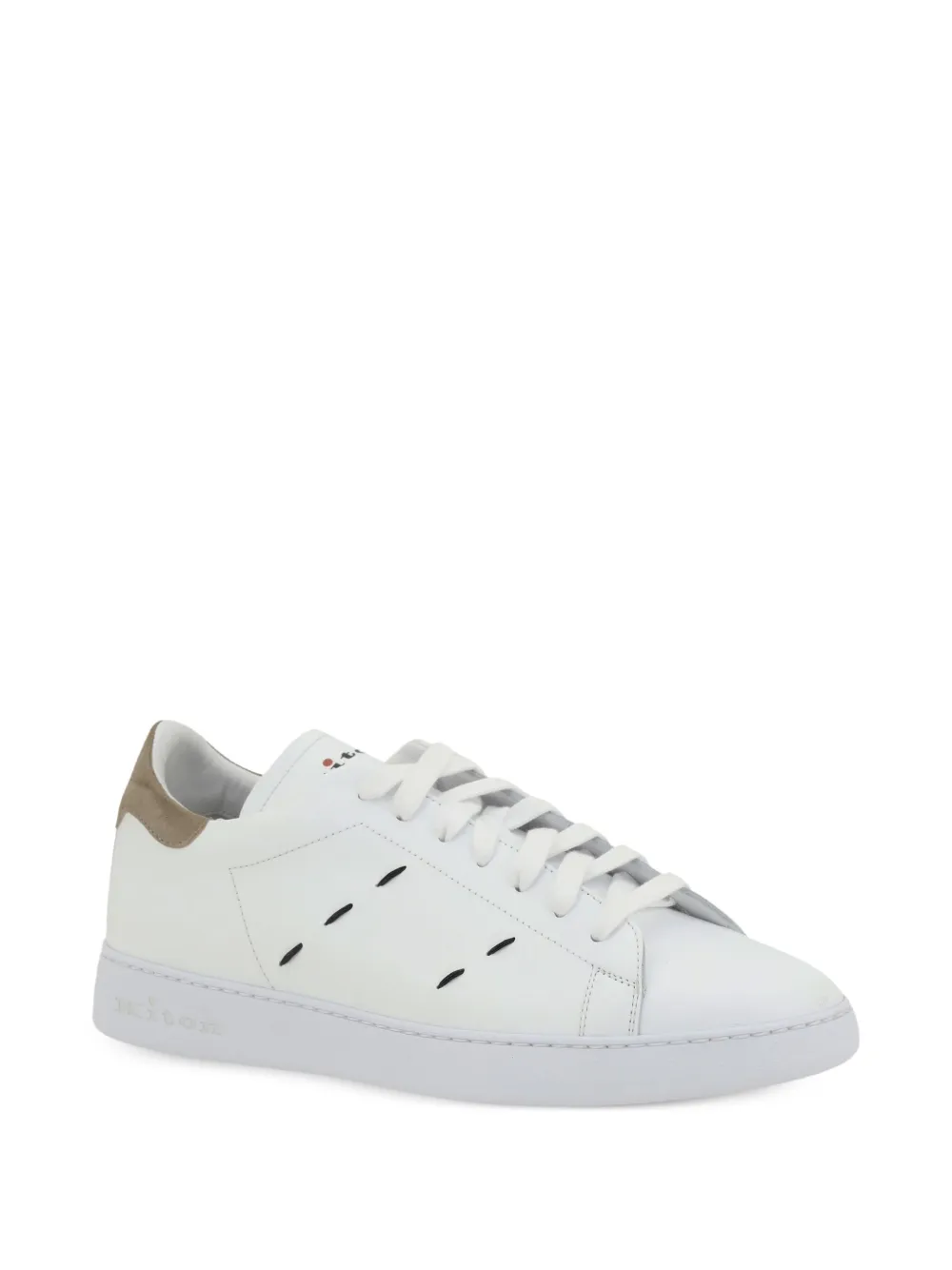 Kiton leather trainers - Wit