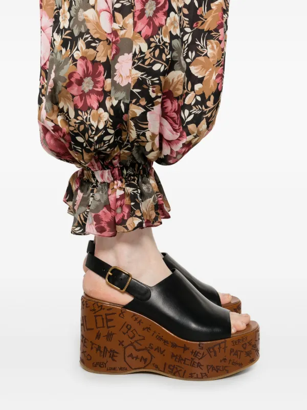 Chloé プリーツ シルクパンツ | ブラック | FARFETCH JP