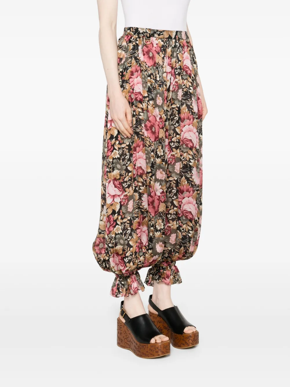 CHLOÉ PLEATED SILK TROUSERS