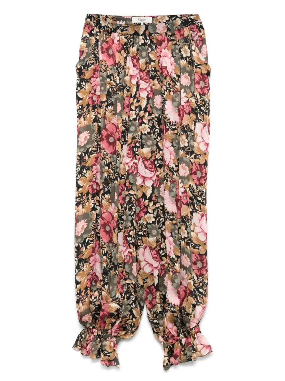 CHLOÉ PLEATED SILK TROUSERS