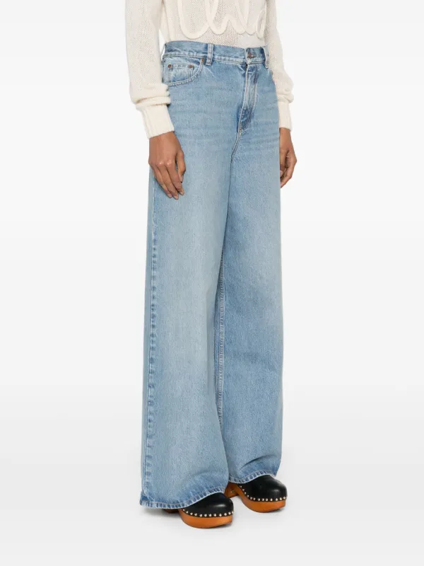 Chloé ハイライズ ワイドレッグ ジーンズ | ブルー | FARFETCH JP