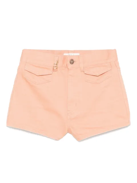 Chloé shorts con placa del logo