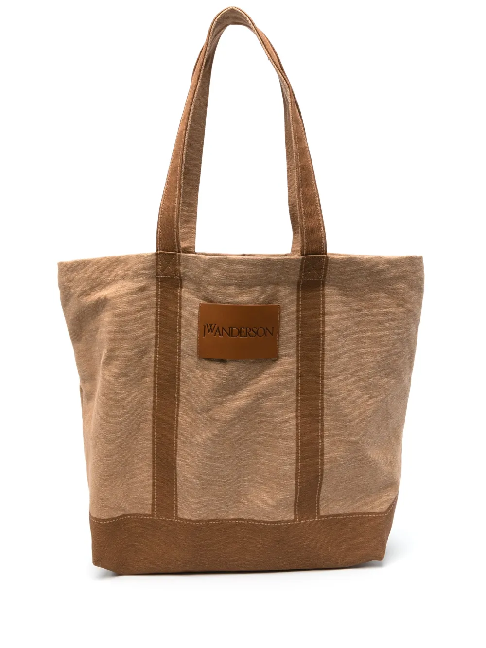 JW Anderson logo-appliqué tote bag | Brown | Image 1