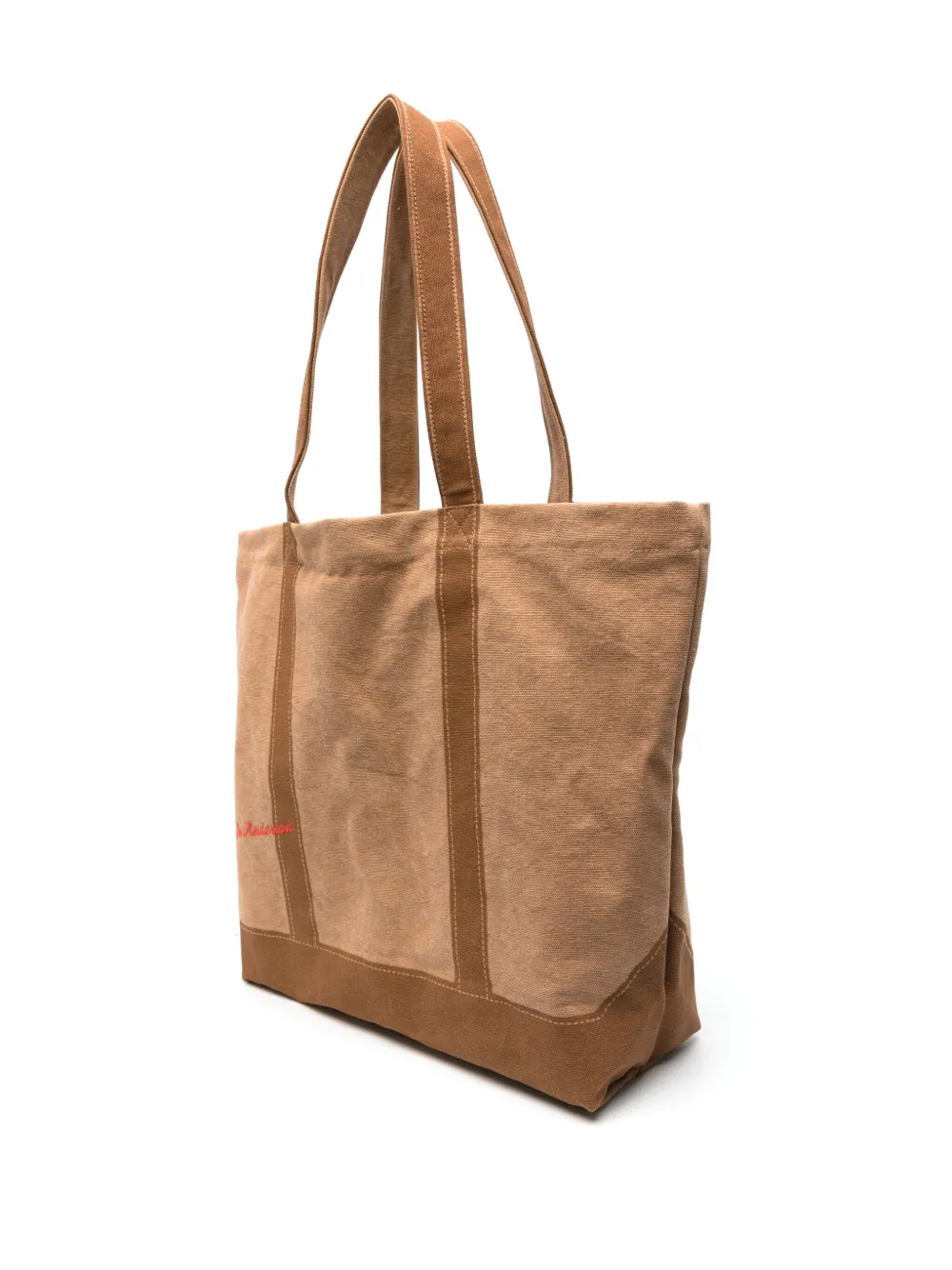 JW Anderson Pocket shopper met logopatch Bruin