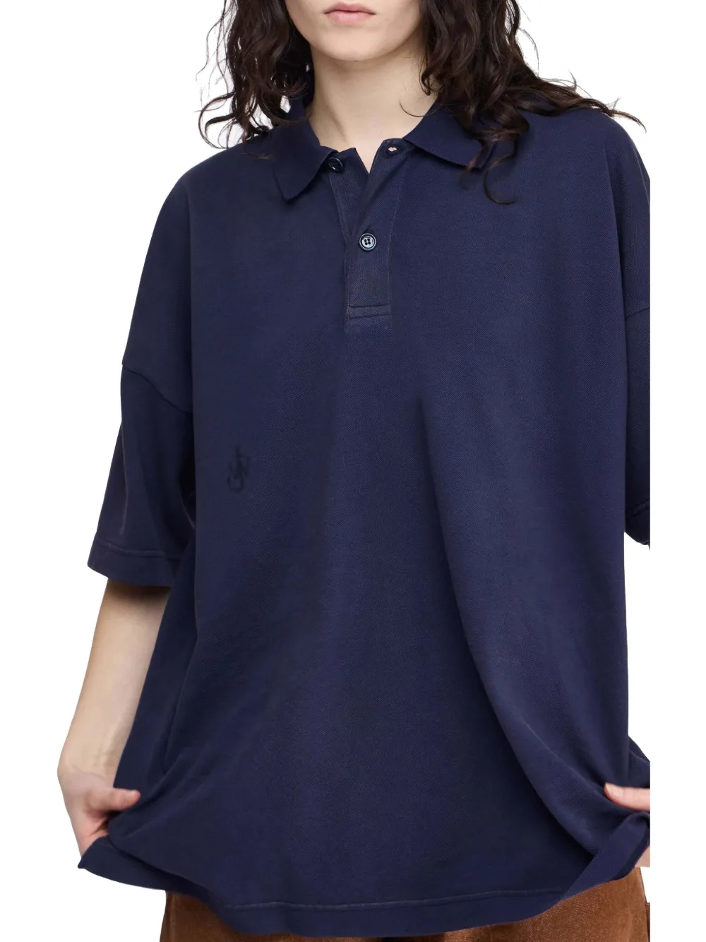 Shop Jw Anderson Anchor-print Polo Shirt In Blau