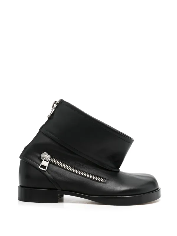 JW Anderson レザー アンクルブーツ | ブラック | FARFETCH JP