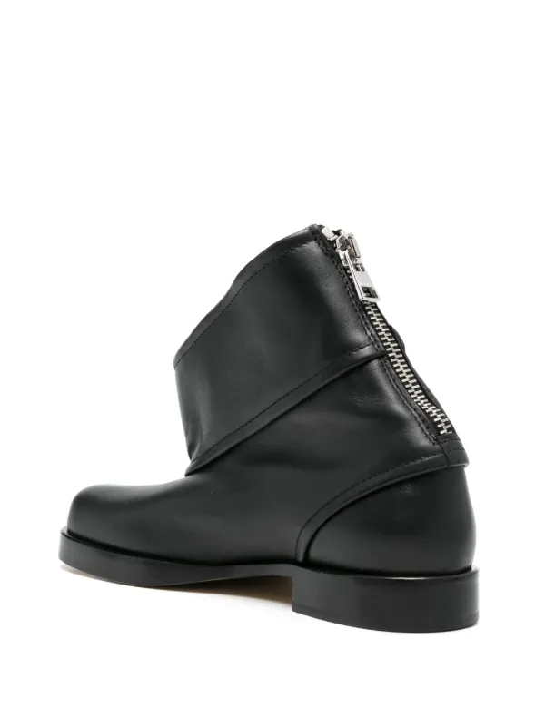 JW Anderson レザー アンクルブーツ | ブラック | FARFETCH JP