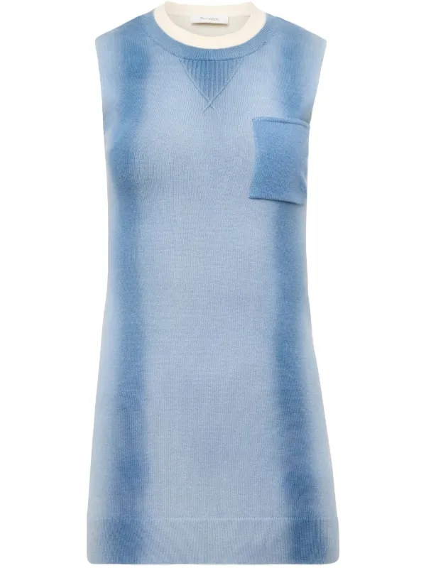 jw anderson blue mini dress JW Anderson Women's Sleeveless Denim Shift Minidress - Light Blue