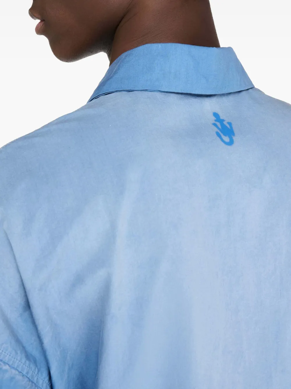 JW Anderson Oversized Logo Polo Shirt | Blue | FARFETCH JO