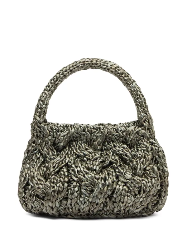 JW Anderson Small Cable Knit Bag in Grey