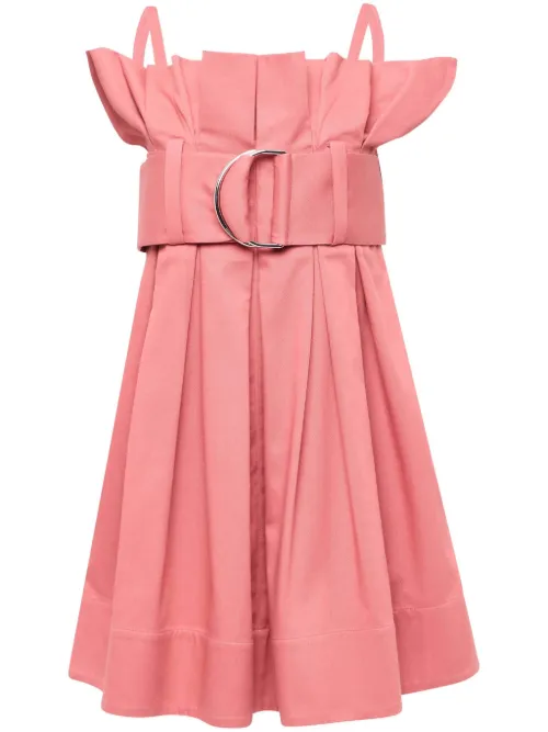 Robe courte plissée à taille ceinturée - JW Anderson - Modalova