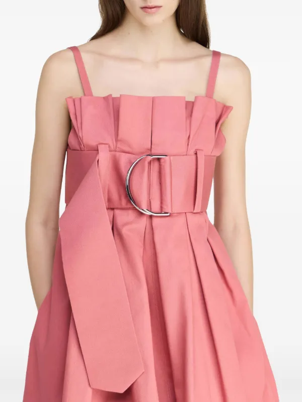 ワンピース J W ANDERSON PERPECTIVE PRINT MINI DRESS (DR0479PG1783 006) JW Anderson Belted Pleated Mini Dress | Pink | FARFETCH