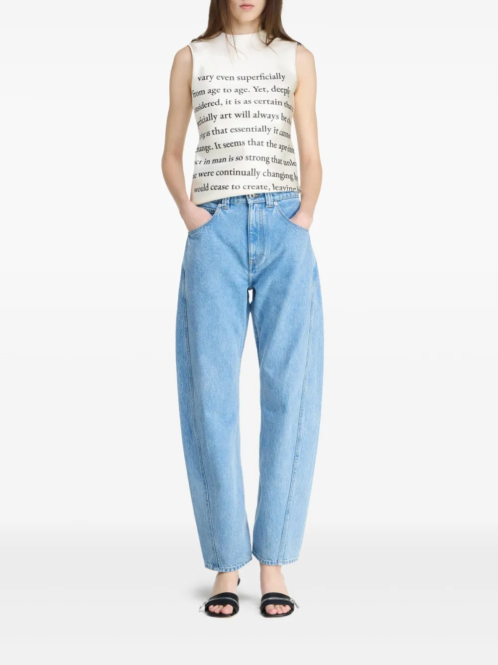 JW Anderson Gedraaide skinny jeans - Blauw